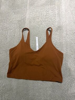 lululemon rust brown cropped bralette tank
